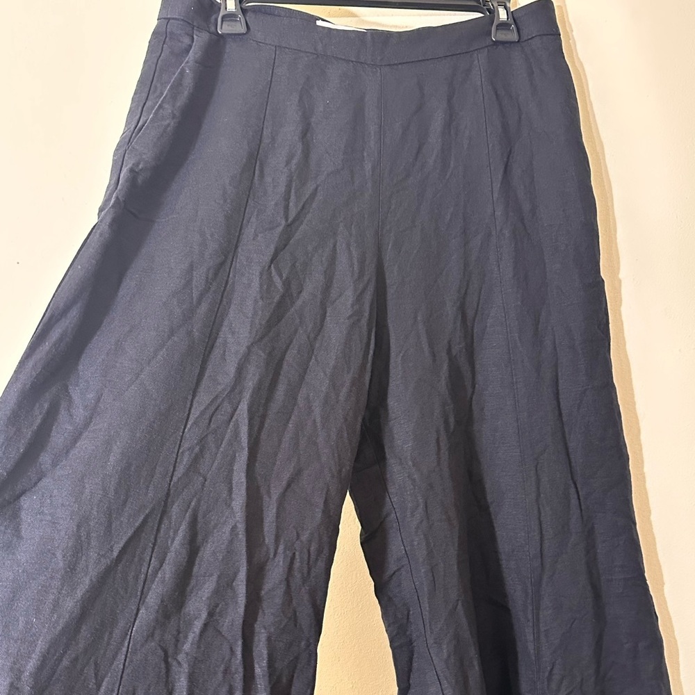 Anthropologie Palazzo Linen pants black size 10 Tall NWT - Picture 6 of 14